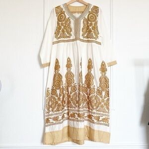 Vintage Tunic Style Boho embroidered Dress